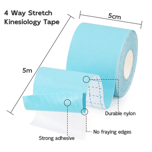 Ruban <span class=keywords><strong>de</strong></span> kinésiologie extensible à 4 voies en rouleau standard Physio imperméable à haute élasticité pour la physiothérapie - Product Image 4