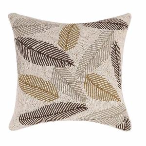 ปลอกหมอนอิงลายเรขาคณิตประดับลูกปัดแก้ว ขายดี ปลอกหมอนอิงตกแต่งประดับลูกปัด สำหรับโซฟา เตียงนอน - Product Image 5