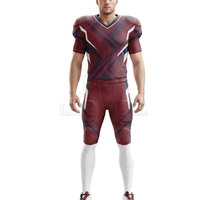 Tenue de football américain professionnelle avec design par transfert thermique, maillot et pantalon assortis, vêtements de sport personnalisés pour équipes adultes en polyester