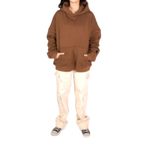 Cotton Knitted <b>Long</b> Sleeve Pullover Hooded <b>Sweatshirt</b> with Pockets Autumn Casual Wear <b>Women</b> Oversized Hoodie - Product Image 3