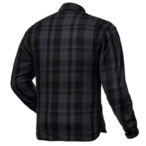 Men's Soft Black Yarn Dyed Flannel Casual <b>Shirt</b> for Motorbike Riding Breathable Anti-Wrinkle CE Approved 5 Spot Protected Armor - Product Image 3