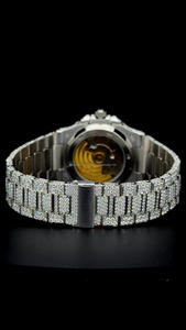 นาฬิกาเพชรโมอิสซาไนต์ทรงกลมแบบเต็มหน้าปัด ดีไซน์คลาสสิก พร้อมหน้าปัดแสดงวันที่และตัวเลขแบบดิจิตอล ประดับเพชรเต็มเรือน สำหรับผู้ชาย เหมาะเป็นของขวัญ - Product Image 6