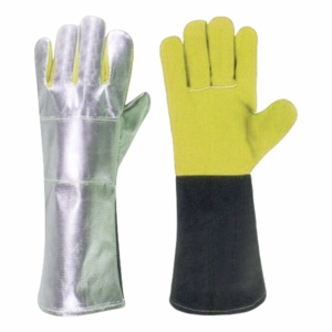Gants de sécurité anti-vibration en cuir de vachette aluminisé, certifiés CE, pour la lutte contre les incendies industriels et la protection des mains lors du soudage - Product Image 5