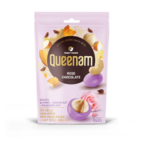 Vente directe du fabricant, service OEM/ODM, chocolat drageé HALAL, chocolat à la rose, amandes enrobées de chocolat, noix de cajou, noix de macadamia, 75 g