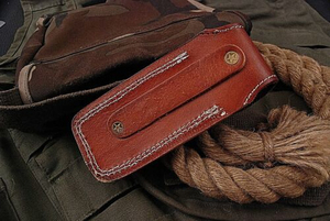Handmade Leather Pouch Folding Knife Handcrafted Steel Blade Folding Pocket <b>Tool</b> Leather Case Outdoor Adventure Camping - Product Image 3