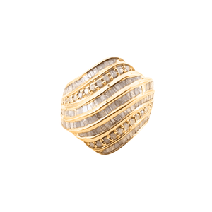 Bague de fiançailles et de mariage pour femme en argent sterling 925 avec diamants naturels blancs ronds et baguette de 2,42 carats – Vente en gros - Product Image 1