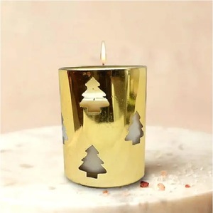 Golden Deer <b>Tea</b> Light Holder Brass Christmas Home Decoration Heat Resistant <b>Candle</b> Stand - Product Image 2