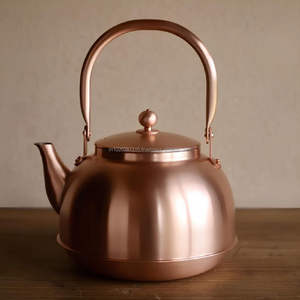 Handmade copper <b>kettle</b> for kitchen decor traditional <b>tea</b> brewing vintage style cookware home use - Product Image 6