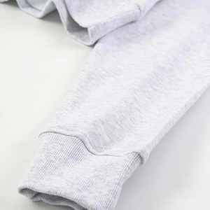 Sudadera con Capucha Unisex Personalizada en Gris Jaspeado Claro, 100% Algodón, Secado Rápido, Estilo Vintage, Bordada, para Invierno, Venta al Por Mayor - Product Image 3