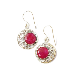 Women's Designer Drop <b>Earrings</b> Handcrafted 925 <b>Solid</b> Sterling <b>Silver</b> Ruby Agate Daily Wear Jewelry Supplier - Product Image 3