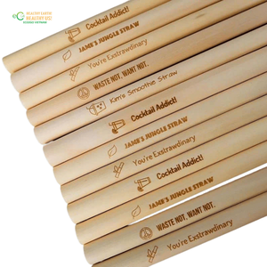Pajitas de Bambú de Alta Calidad (Fibra) - Reutilizables y Biodegradables, Logotipo Personalizado, Marca Eco2go Vietnam, Precio - Product Image 1
