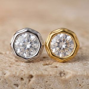 Pendientes de Zirconia en Acero Inoxidable, Pendientes Chapados en Oro en Oro y Plata - Product Image 1