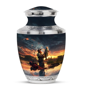 Urna Funeraria de Metal con Diseño de Colibrí, Personalizada con Impresión a Color, Grabada a Mano con Detalles en Plata, para Cenizas de Adultos, Precio de Fábrica - Product Image 6