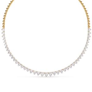 Collier tennis Cœur de diplômée avec diamants de laboratoire et naturels, en argent sterling 9KT 10KT 14KT 18KT, cadeau pour femme - Product Image 3