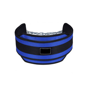 Nayab Industries Professional Gym Dip <b>Belt</b> Neoprene Padding Breathable Steel <b>Chain</b> Adjustable Weighted Pull-Ups Strength - Product Image 1