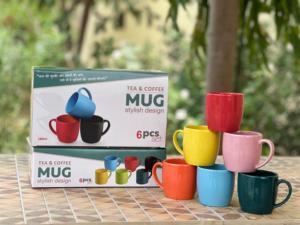 Ensemble de 6 tasses à latte en céramique, tasse à café avec poignée, 350 ml, tasse minimaliste pour thé, lait, expresso, pour un usage quotidien - Product Image 6