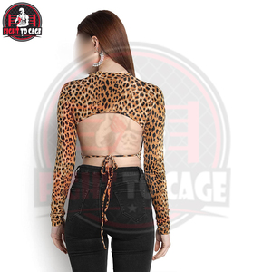 Bon Fournisseur pour la Fabrication de Vêtements Personnalisés OEM/ODM : Tissu Polyester Spandex Haute Élasticité, Écologique, avec Logo Personnalisé, Motif Animalier pour Femmes - Product Image 3