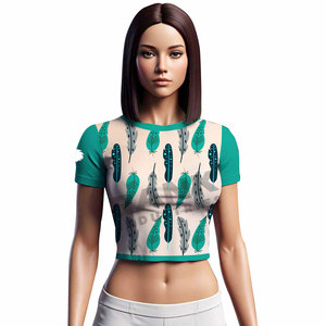 Camisetas cortas elegantes para mujer, ropa informal a la moda, camisetas cortas ajustadas para mujer en venta - Product Image 1
