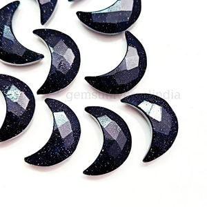 Piedra Preciosa de Piedra Solar Negra Natural en Forma de Luna Creciente de 18 mm, Tallada a Mano y Facetada, Precio al por Mayor para la Fabricación de Joyas - Product Image 6
