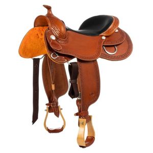 Selle de cheval western en cuir de qualité supérieure, design personnalisé, équipement d'équitation pour ranch et sentiers, fabricant, exportateur, fournisseur en gros - Product Image 1