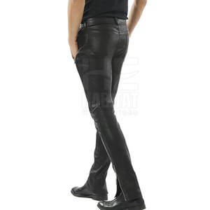 Pantalones de Cuero para Hombre de Último Diseño y Alta Calidad, Elegantes, Cómodos, Duraderos, Estilo de Cuero Genuino Suave - Product Image 4