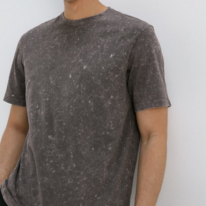 T-shirt décontracté respirant pour homme, dernières tendances, très vendu, effet délavé, anti-plis, qualité supérieure - Product Image 2