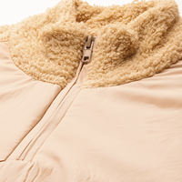 Pull zippé doublé en sherpa pour homme, avec empiècements contrastants, veste en peluche douce pour un usage décontracté en extérieur