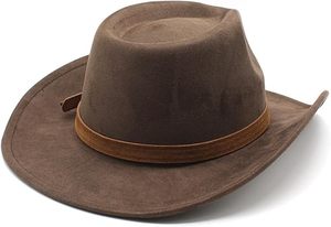 Sombrero de Vaquero de Gamuza Sintética Vintage con Logotipo Personalizado - Product Image 3