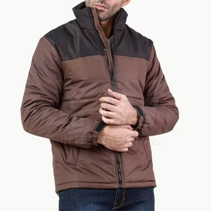 Blouson matelassé léger pour homme avec poignets côtelés, idéal pour l'hiver, décontracté, mode extérieure, vente en gros usine - Product Image 4