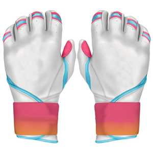 Gants de frappeur de baseball Brucebolt, personnalisés OEM, en cuir respirant, fermeture auto-agrippante, style ambidextre - Product Image 1