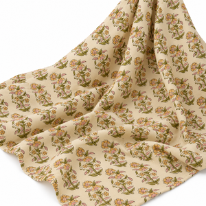 Custom Design Organic Eco-Friendly Lightweight Handblock Quick-Dry <b>Purple</b> Flower Printed Cotton Voile <b>Fabric</b> Breathable Soft - Product Image 3