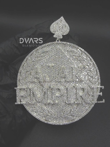 Moissanite Medallion Hip Hop Pendant 925 Silver Moissanite Custom Letter Pendant Fully Iced Out Round <b>Disc</b> Custom Name Pendant - Product Image 2