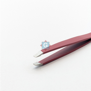 Pinces à épiler en acier inoxydable rouge, pinces de précision pour la suppression des poils, pinces à épiler pour les sourcils, pour un usage domestique, équipement de beauté - Product Image 2