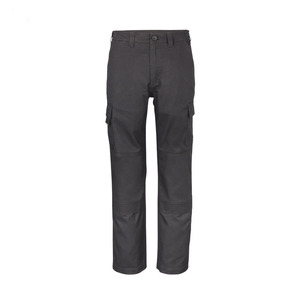 Men's Polyester <b>Work</b> <b>Pants</b> Abrasion Resistant Cargo Design Gray with <b>Black</b> Accents - Product Image 6