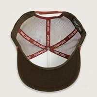 Gorra Trucker con Visera Plana y Malla, con Logotipo Bordado Personalizado, Estructura de 5 Paneles, para Deporte, Pesca, Unisex