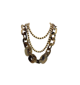 Collar de Cuerno 100% Natural, Ecológico, Hecho a Mano, Diseño Moderno, Color Ámbar Miel, Joyería de Cuerno de Búfalo, Ideal para Regalo - Product Image 1