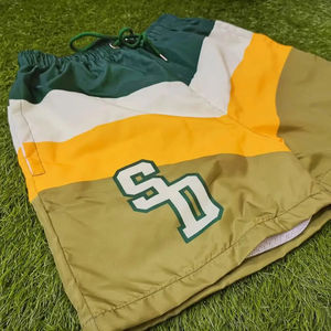 Mens <b>Windbreaker</b> Shorts Retro Vintage Color Block Patchwork Nylon Athletic Shorts Quick Dry Streetwear <b>Beach</b> Gym Board Shorts - Product Image 5