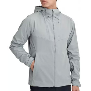Customized Winter Lightweight Men's Softshell Windbreaker <b>Jacket</b> Breathable Eco-Friendly Canvas High Street Style Hooded Collar - Product Image 3