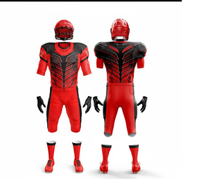 Uniforme de football américain léger avec impression par sublimation intégrale |   Ensemble de football avec maillot et pantalon |   Polyester respirant - Product Image 1