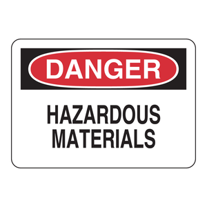 Panneau de signalisation de danger Brady pour matériaux dangereux, 7x10 pouces, panneau d'avertissement pour sol intérieur/extérieur - Product Image 1