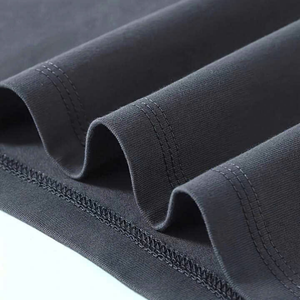 T-shirts à broderie bouffante anti-boulochage pour hommes manches courtes en coton à séchage rapide avec détail au dos du cou OEM ODM pris en charge - Product Image 4