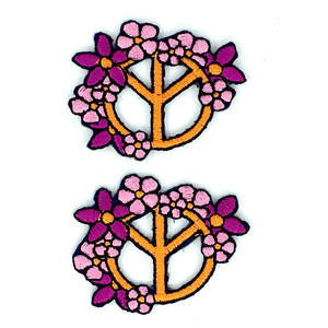 Écusson de broderie personnalisé sur le thème des symboles de la paix Écusson de broderie par transfert de chaleur avec support à repasser - Product Image 3