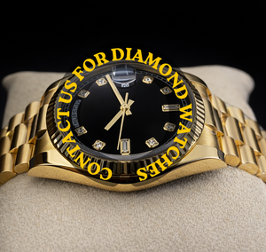 Reloj Mecánico Unisex de 41 mm con Esfera Negra y Chapado en Oro, Características Únicas de Calidad Premium, Diseño Moderno, Correa de Acero Inoxidable Personalizada - Product Image 5