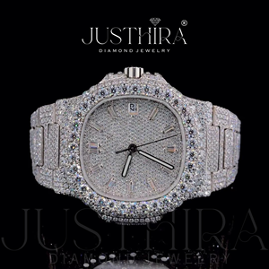 Reloj de Pulsera de Lujo con Esfera Redonda de Moissanita y Cuarzo, Correa de Acero Inoxidable, para Uso Diario, Oficina y Fiestas - Product Image 2