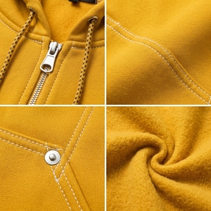 Custom Heavyweight <b>Zip</b> <b>Up</b> Hoodie Blank Oversized Fleece Sweatshirt Full <b>Zip</b> Solid Hoodies Unisex Streetwear Hooded Jacket - Product Image 5