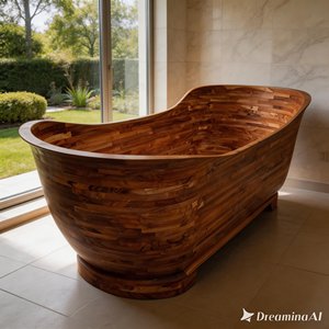 Bañeras Rectangulares de Madera de Teca, Fabricadas en Indonesia, Ergonómicas, Ecológicas, para Interiores y Exteriores, Ideales para Hoteles, en Oferta - Product Image 6