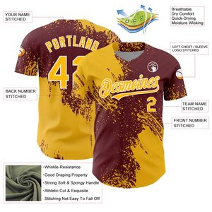 Custom Yourteams Baseball Jersey Sublimated Print Breathable Short Sleeve Unisex Adult Team Name Number Front Back Design - Product Image 3