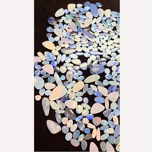 Opale australienne doublette et opale naturelle cabochon blanche 779 Cts 109 Cts 224 Cts - Lot de 3 pierres précieuses opale avec jeu de couleurs - Product Image 1