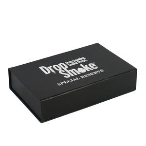 Matte Black Fold Flat Paper Clothing Packaging <b>Box</b> Custom <b>Silver</b> Foil Print Small Brand Logo Rigid Gift <b>Box</b> For Garment - Product Image 3