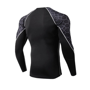 Men's 2 Piece Long Sleeve Compression Shirts & <b>Ankle</b> Length Leggings Pants Gym Fitness Workout Wear Men Compression Set - Product Image 5